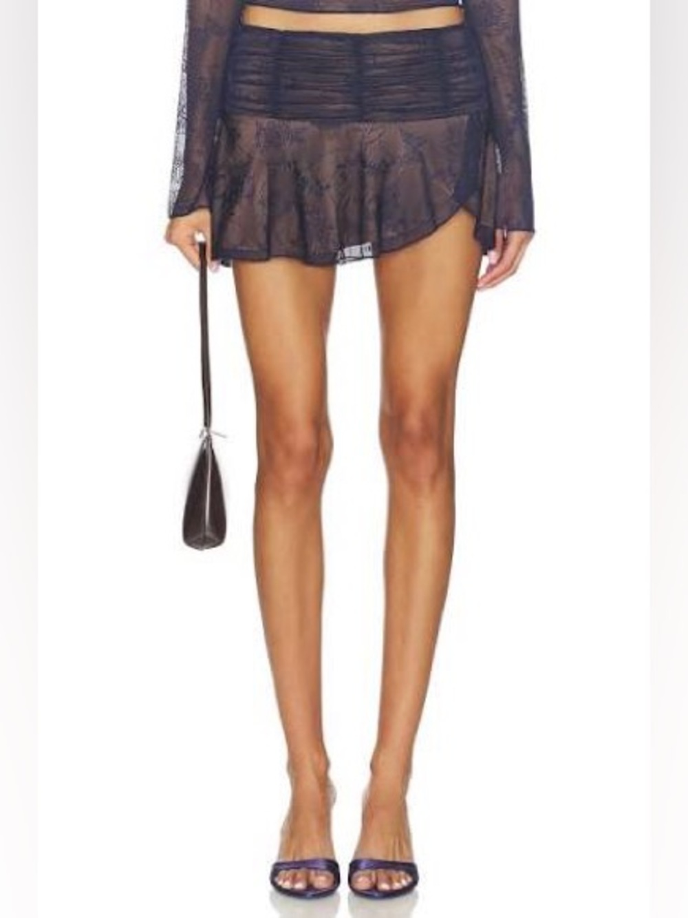 I.AM.GIA Yvette Butterfly Lace Micro Mini Skirt Black Medium NEW Y2K Festival